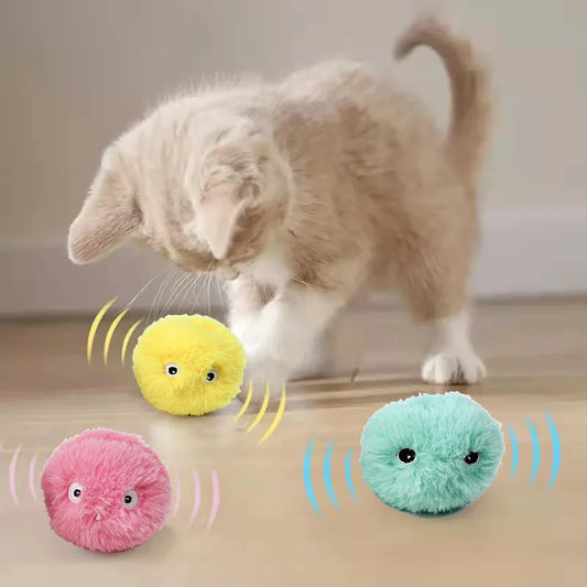 SmartPawz™ Interactive Fluffy Ball + FREE Catnip